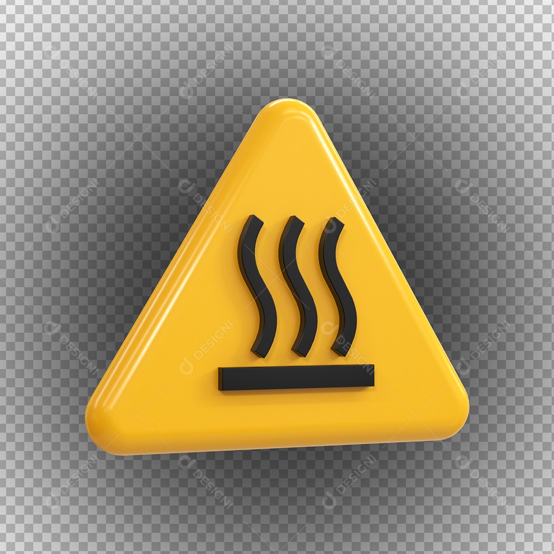 Sinal de superfície quente de perigo de alta tensão Elemento 3D PSD