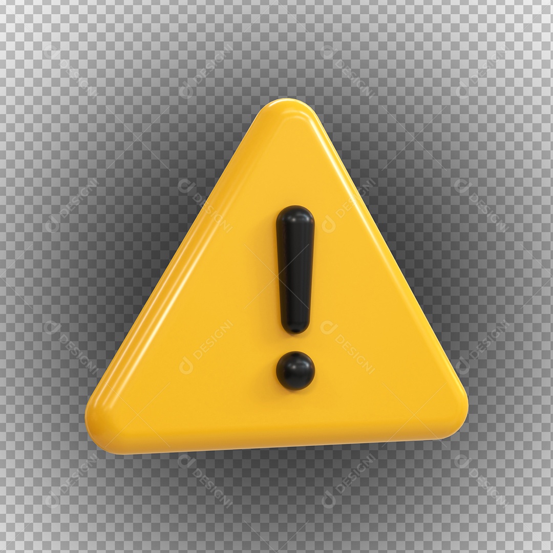 Sinal de alerta de perigo de alta tensão Elemento 3D PSD