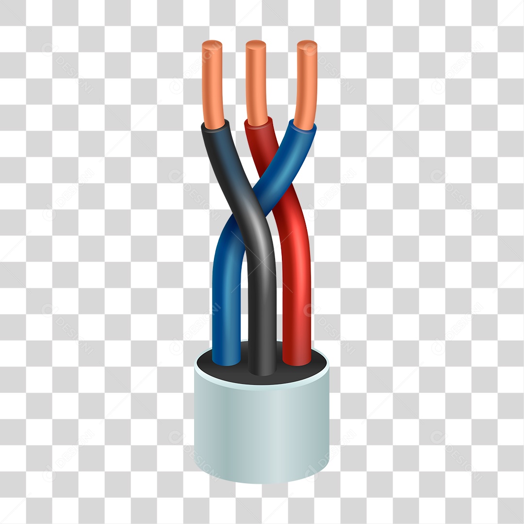 Desenho de Cabo Elétrico PNG Transparente