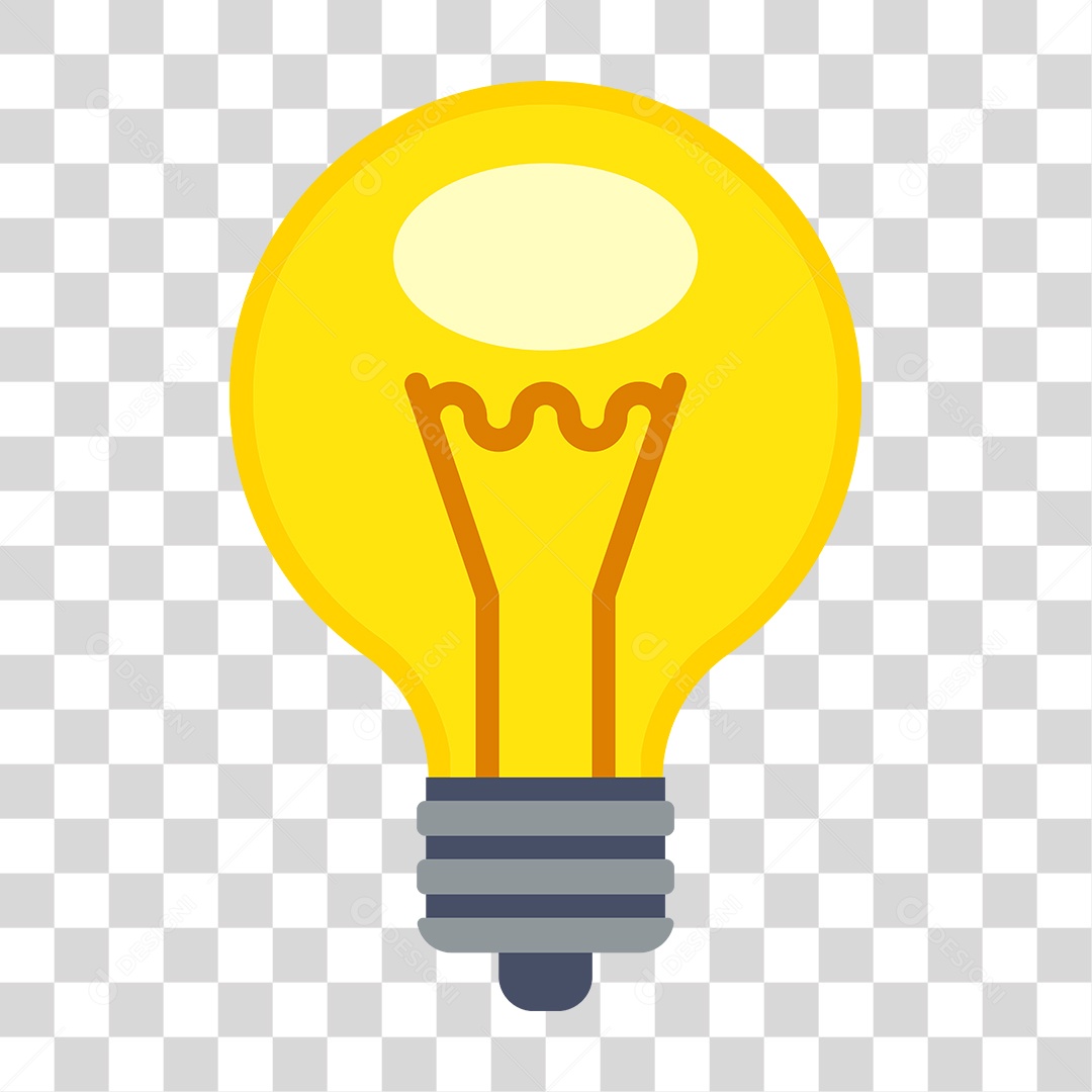 Desenho de Lâmpada Incandescente PNG Transparente