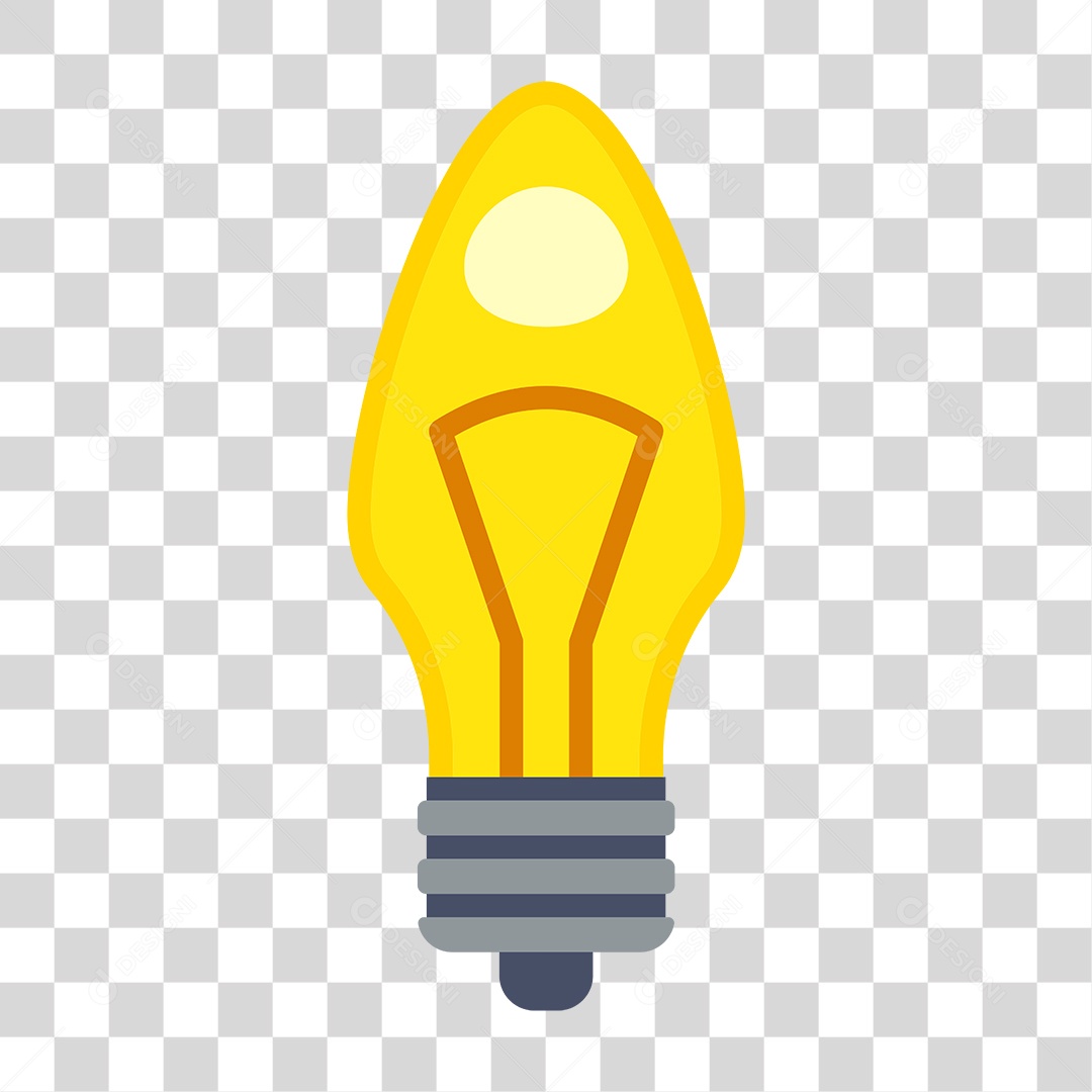 Desenho de Lâmpada Incandescente PNG Transparente
