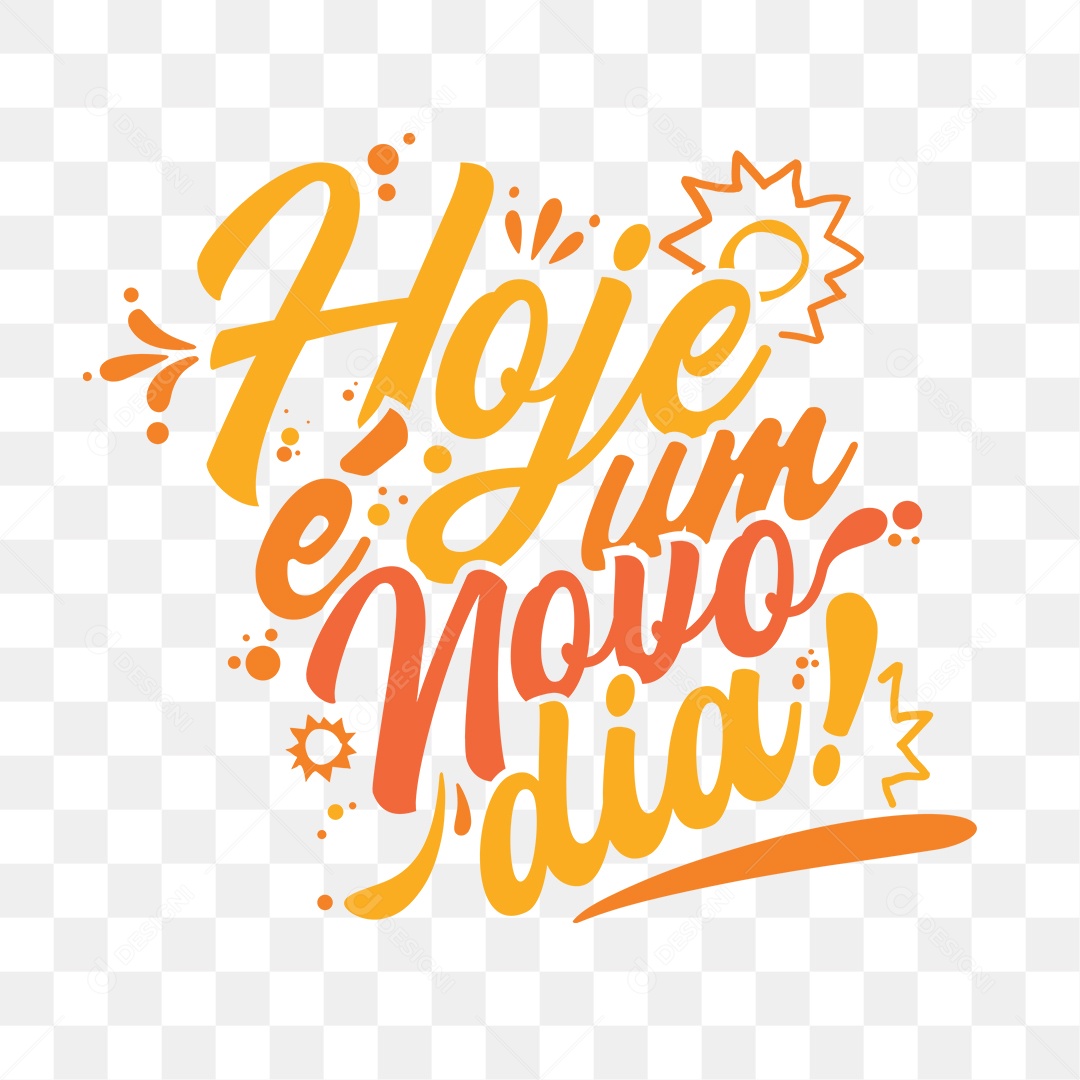 Lettering Foque Hoje é um Novo Dia EPS + PNG
