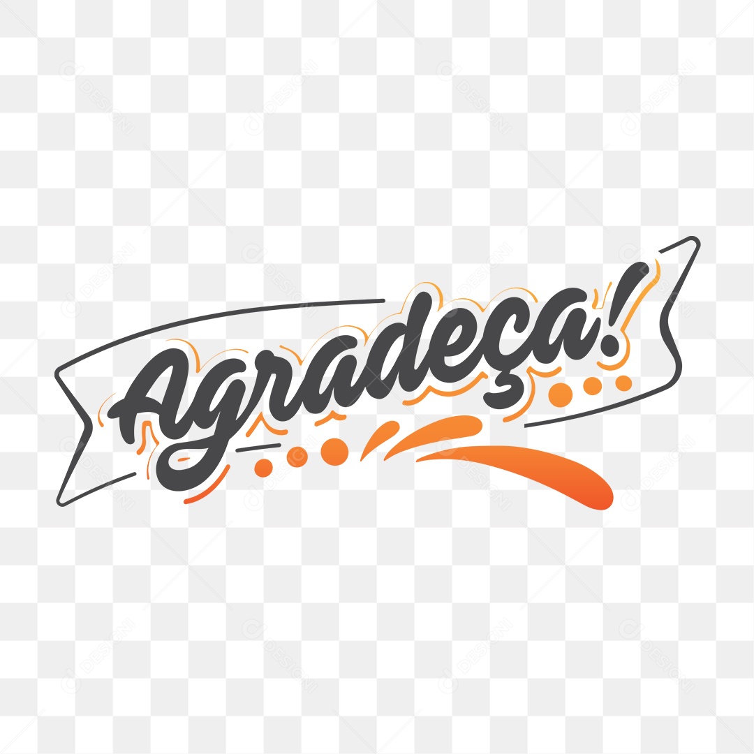 Lettering Agradeça EPS + PNG