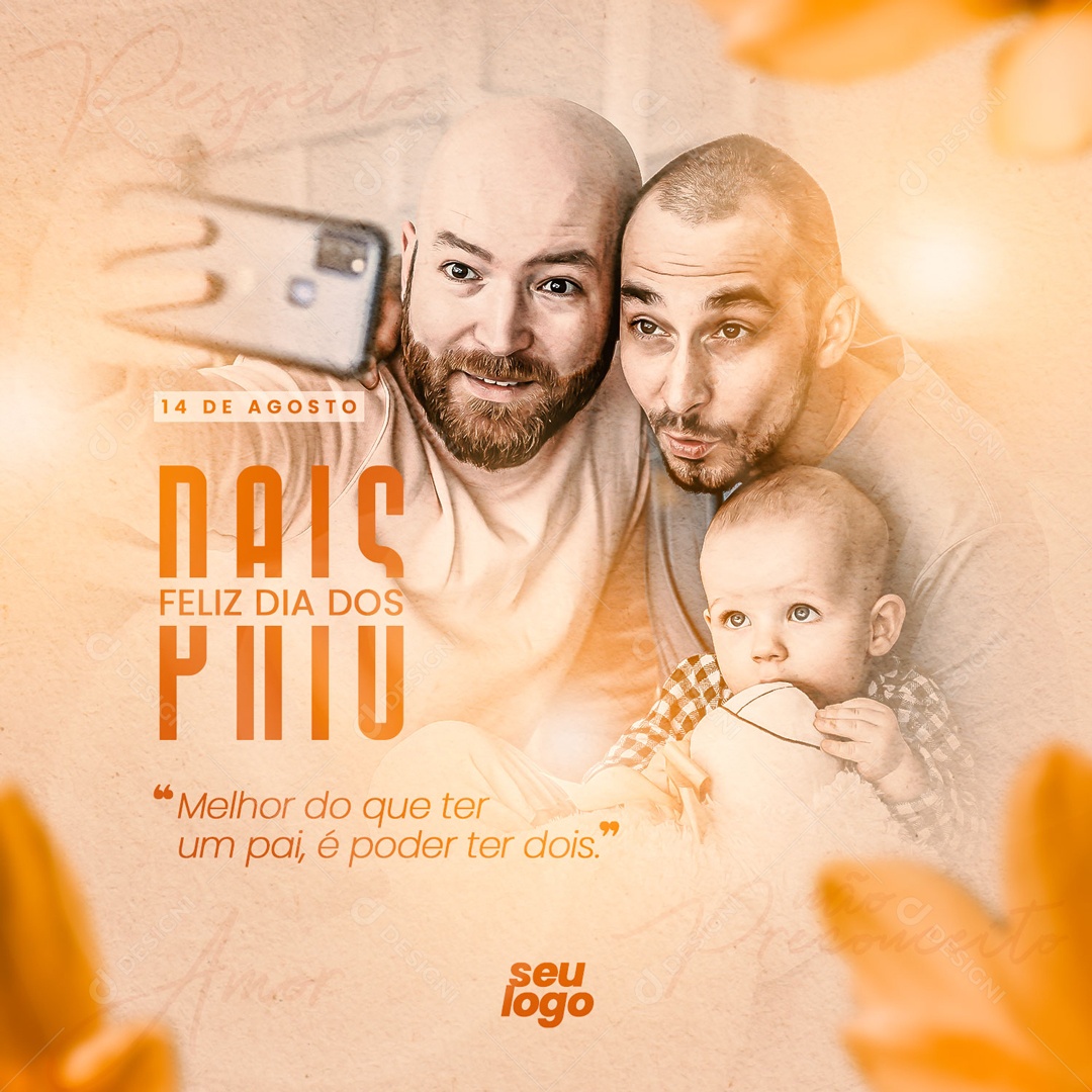 Feliz Dia Dos Pais Data Comemorativa Social Media PSD Editável