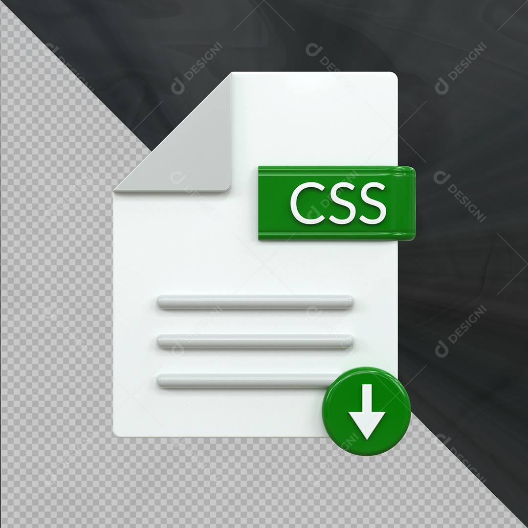 Formato de arquivo CSS Ilustração 3D PSD