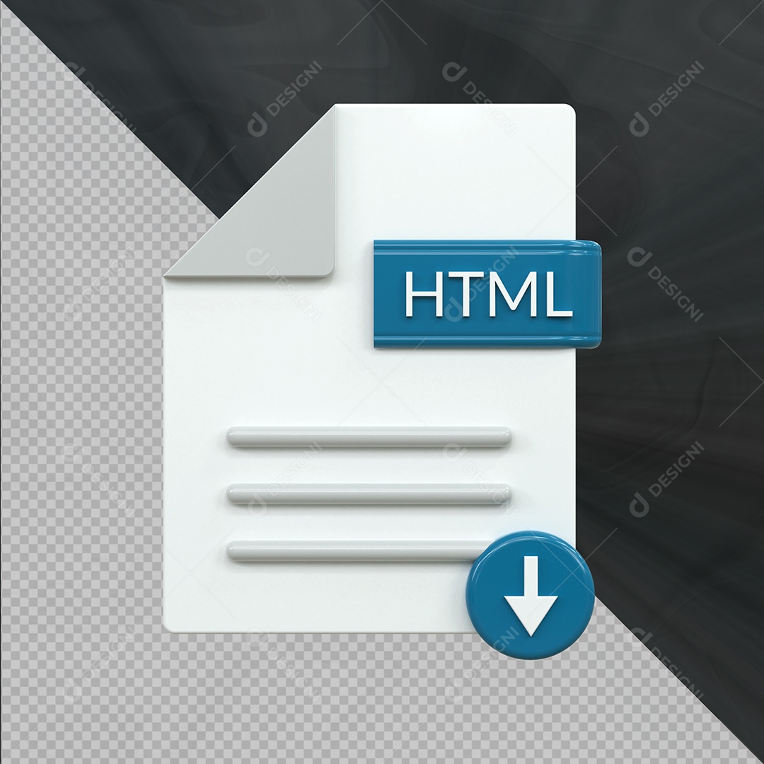 Formato de arquivo HTML Ilustração 3D PSD
