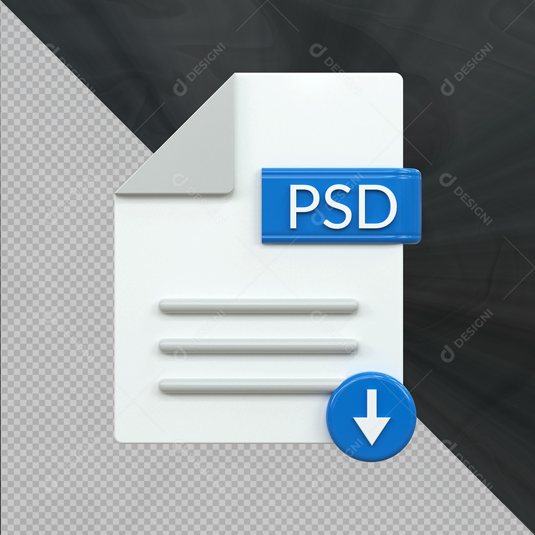 Formato de arquivo PSD Ilustração 3D PSD