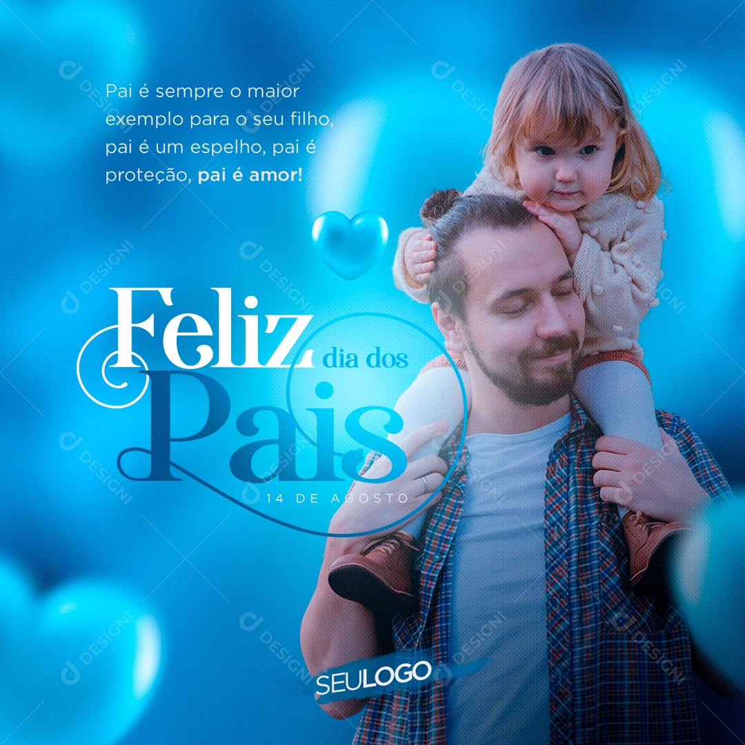 Feliz Dia Dos Pais Data Comemorativa Social Media PSD Editável