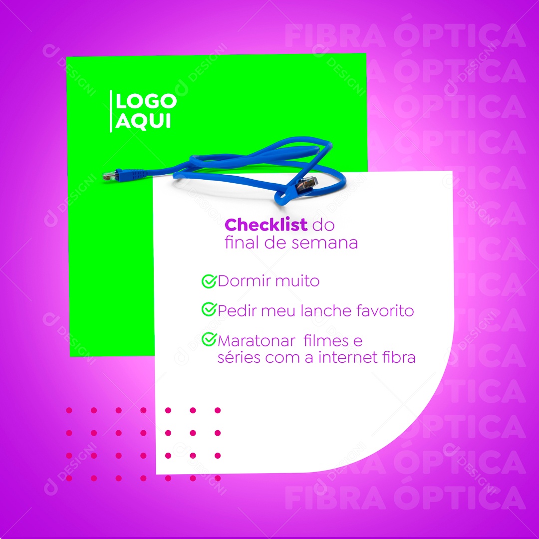 Weekend Checklist Marathon Movies With The Best Internet Fiber Social Media Editable PSD