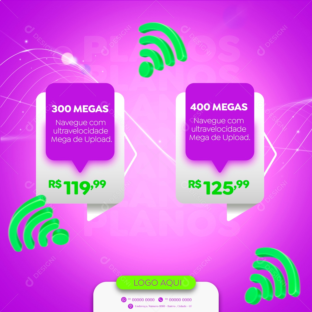 Os Melhores Planos São Aqui Social Media PSD Editável