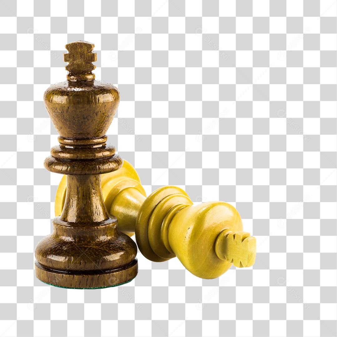 Objeto 3D Peças de Xadrez Para Composição PNG Transparente