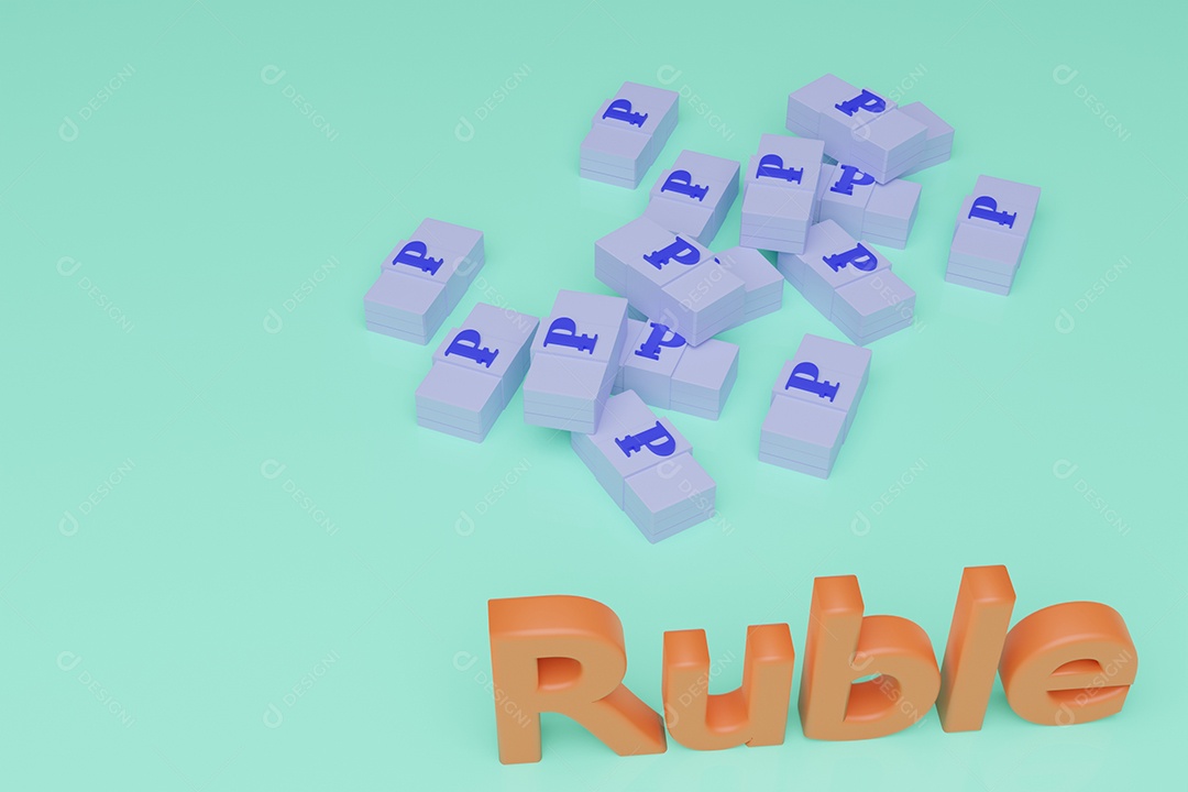 Pilha de Bitcoins de criptomoeda em um fundo isolado