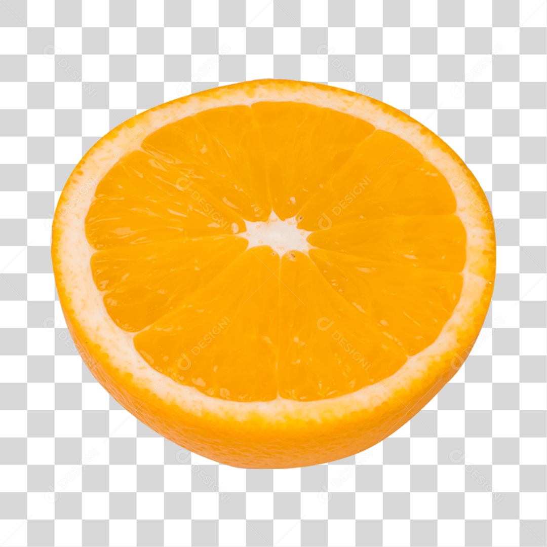 Elemento 3D Laranja Fatiada Para Composição PNG Transparente
