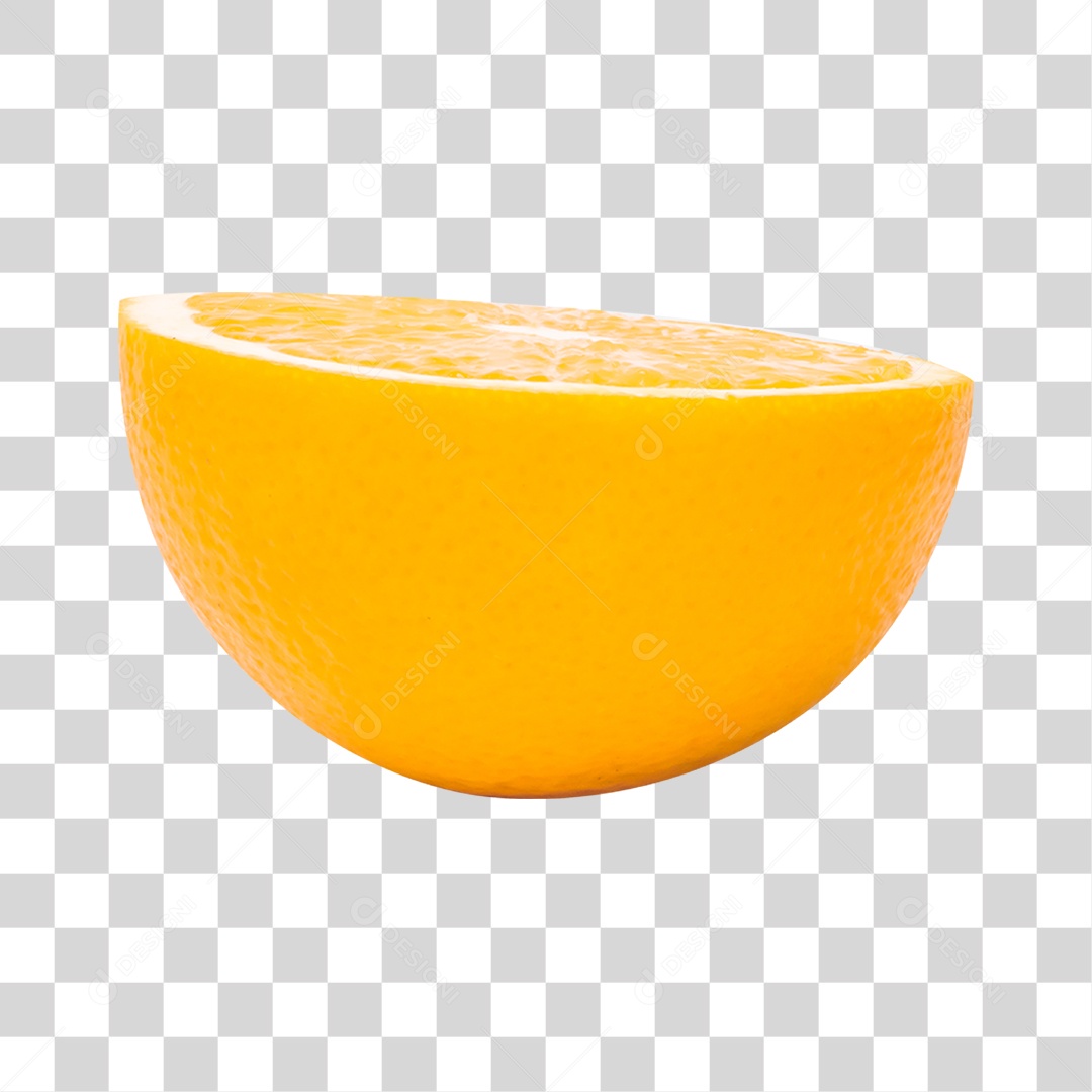 Elemento 3D Laranja Fatiada Para Composição PNG Transparente