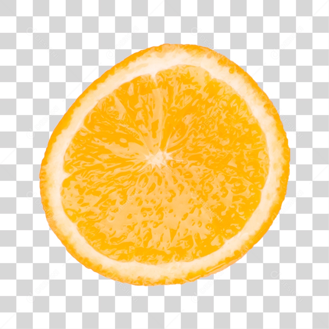Elemento 3D Laranja Fatiada Para Composição PNG Transparente