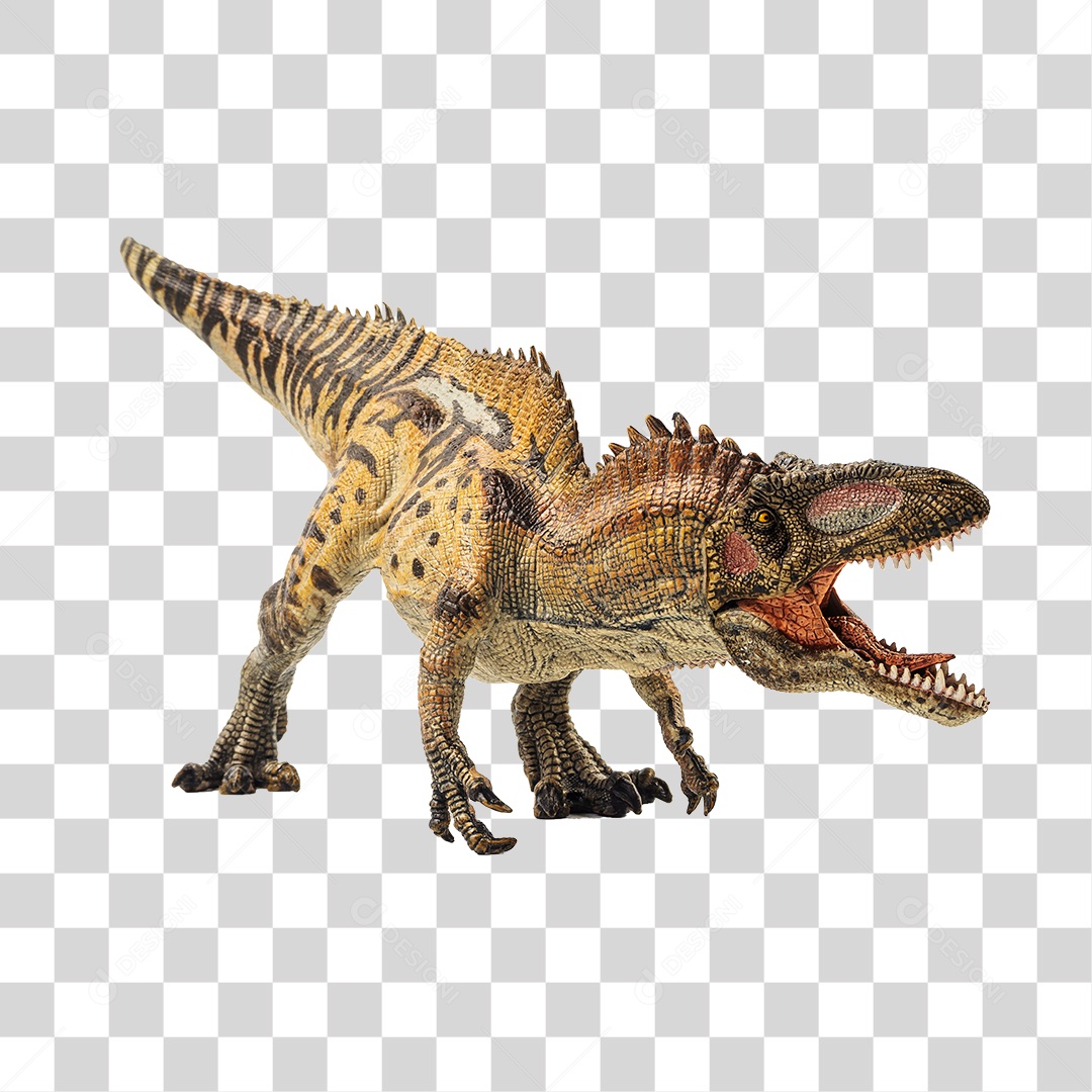 Objeto 3D Dinossauro Acrocanthosaurus Para Composição PNG Transparente