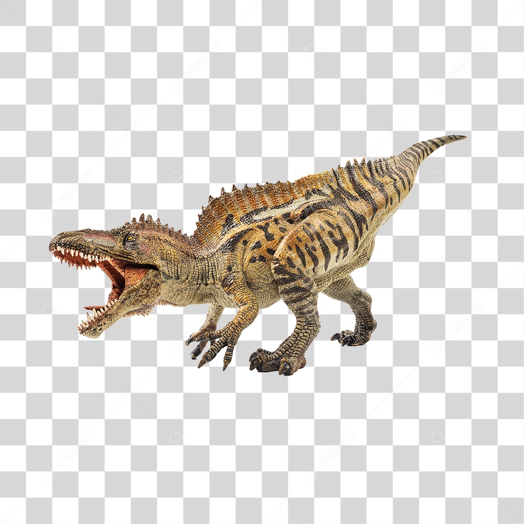 Objeto 3D Dinossauro Acrocanthosaurus Para Composição PNG Transparente