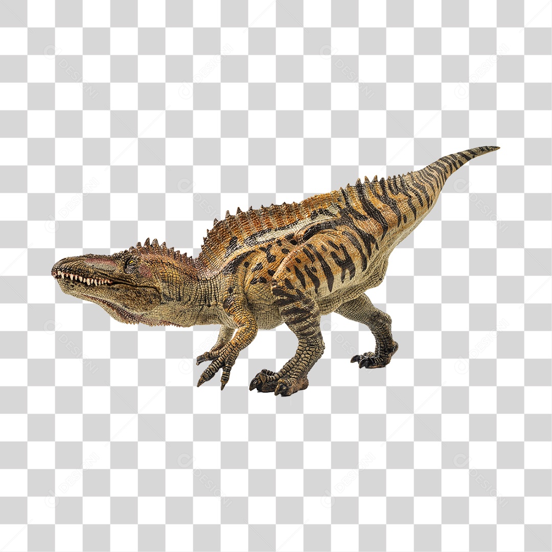 Objeto 3D Dinossauro Acrocanthosaurus Para Composição PNG Transparente