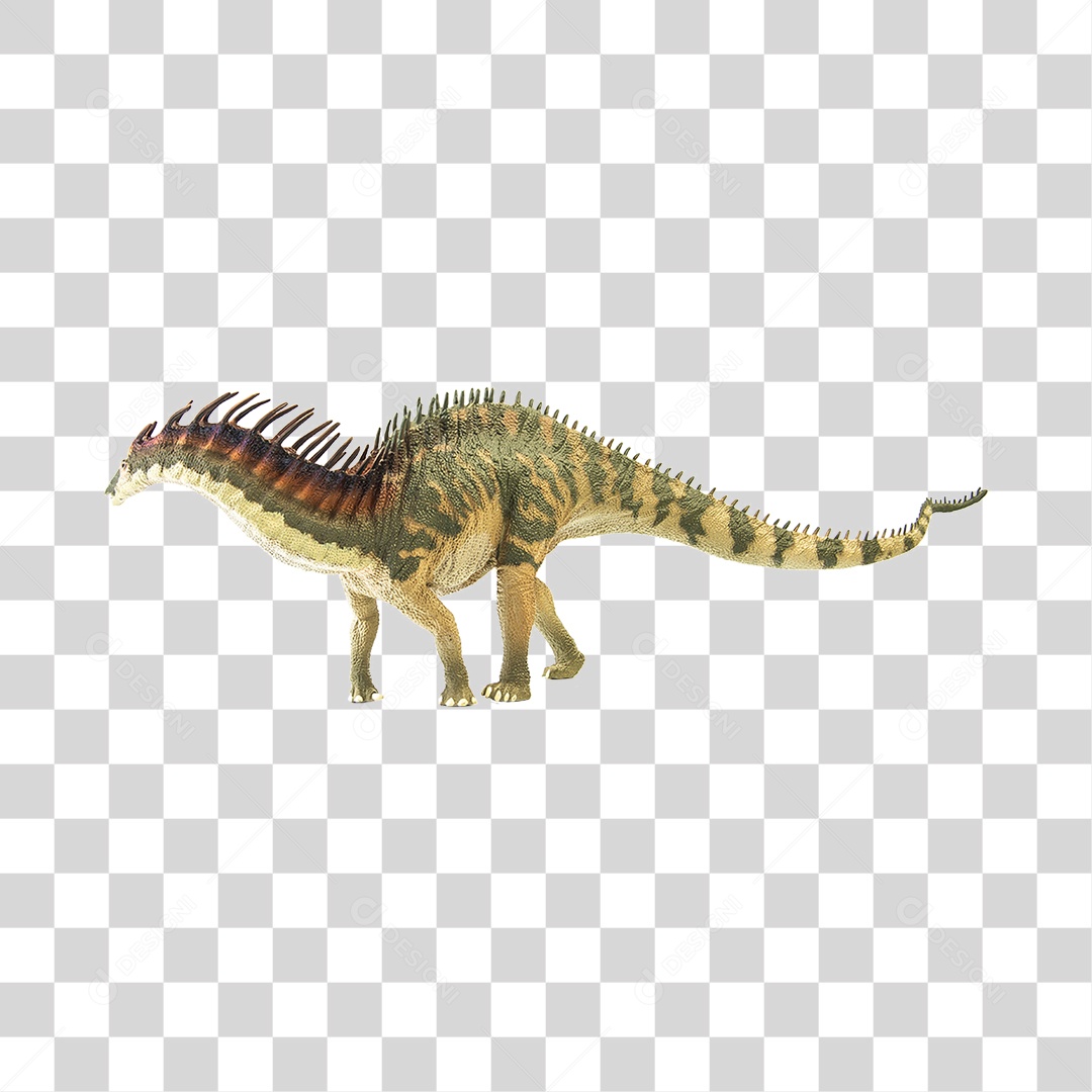 Objeto 3D Dinossauro Pré-Histórico Para Composição PNG Transparente