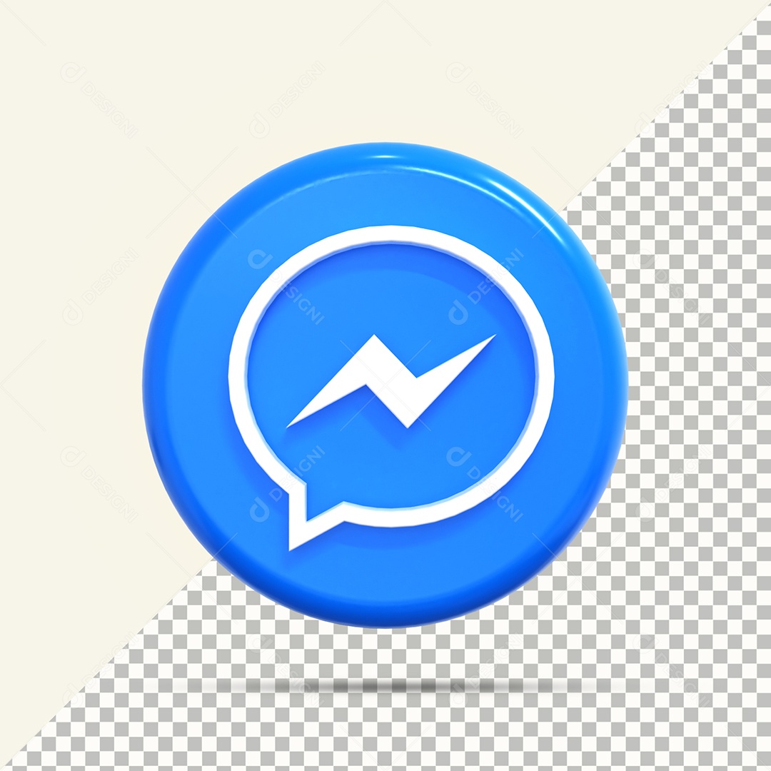 Messenger Ícone 3D Para Composição PSD