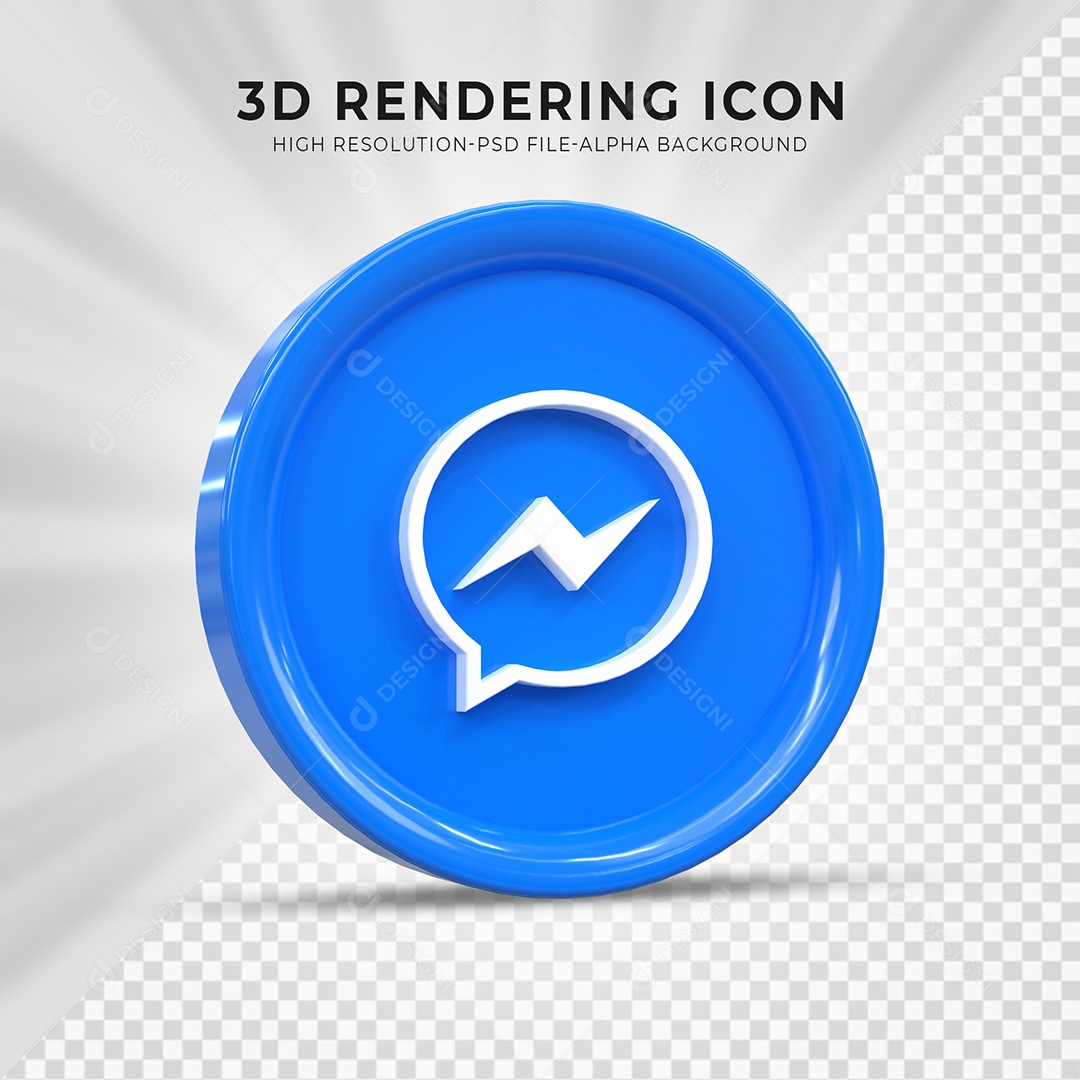 Ícone 3D Messenger Para Composição PSD