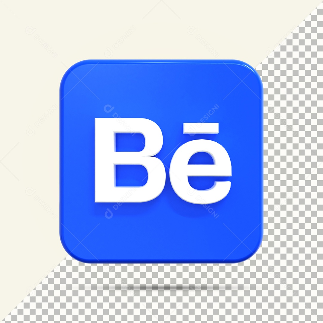 Elemento 3D Behance Para Composição PSD