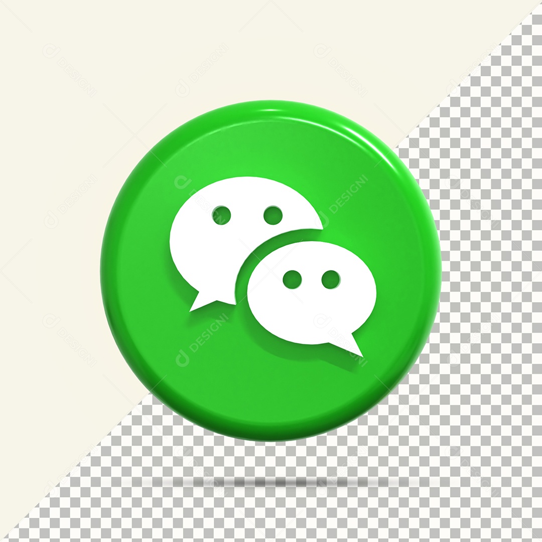 Ícone 3D Line Verde Para Composição PSD