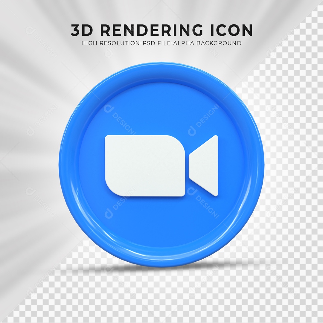 Vídeo Ícone 3D Para Composição PSD