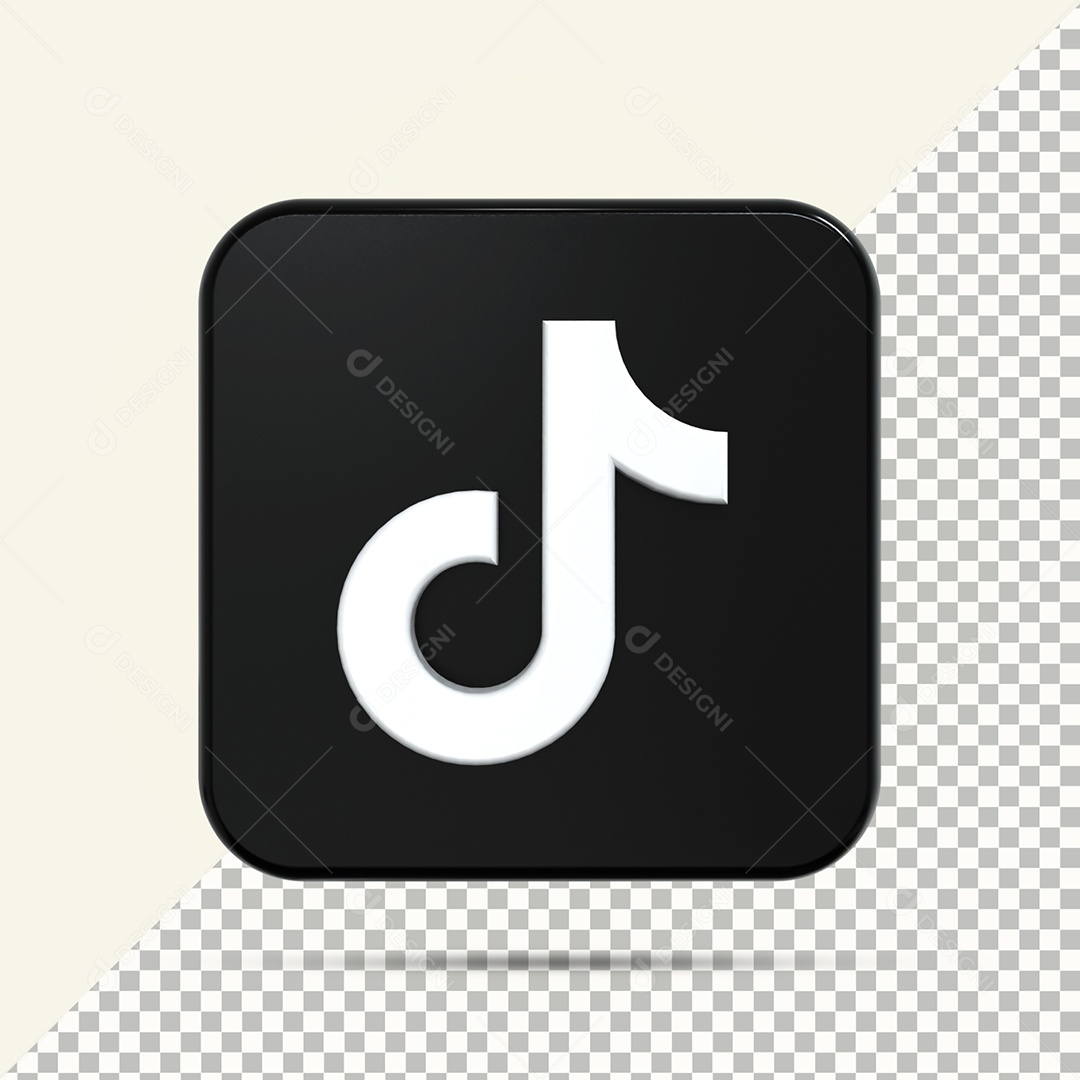Elemento 3D Tiktok Para Composição PSD