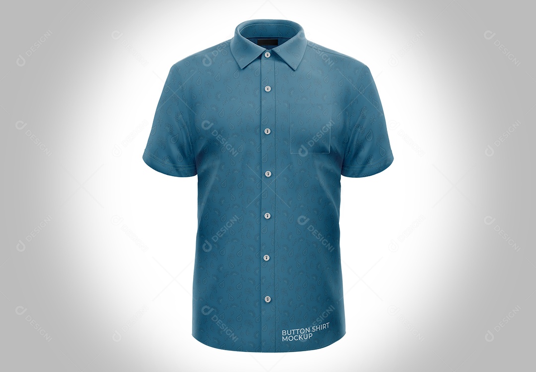 Mockup Camisa Social manga curta - Vista Frontal PSD