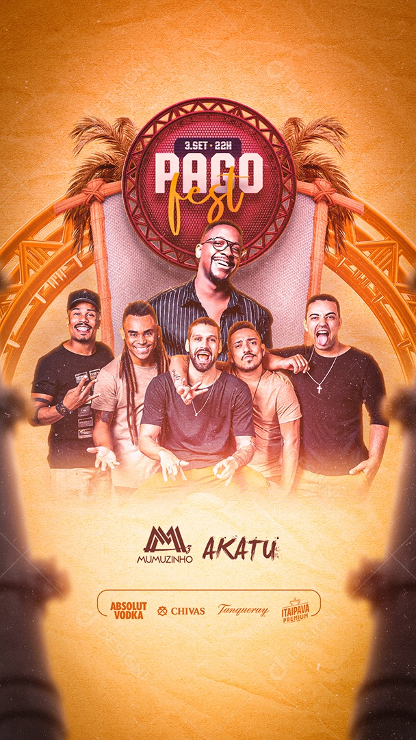 Story Pago Fest Mumuzinho Akatu Flyers Social Media PSD Editável