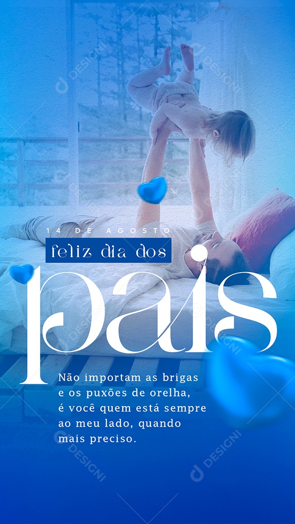 Social Media Story Dia dos Pais 14 de Agosto PSD Editável