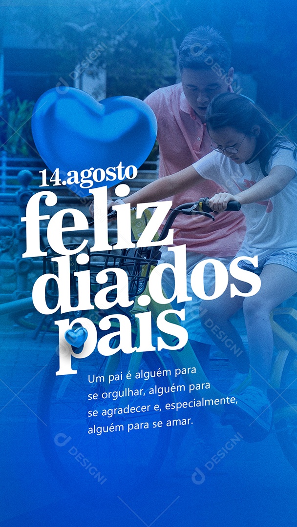 Social Media Story Dia dos Pais 14 de Agosto PSD Editável