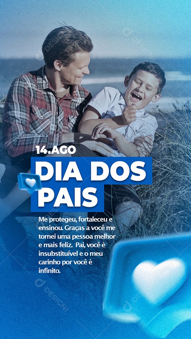 Story Me protegeu fortaleceu e ensinou Dia dos Pais Social Media PSD Editável