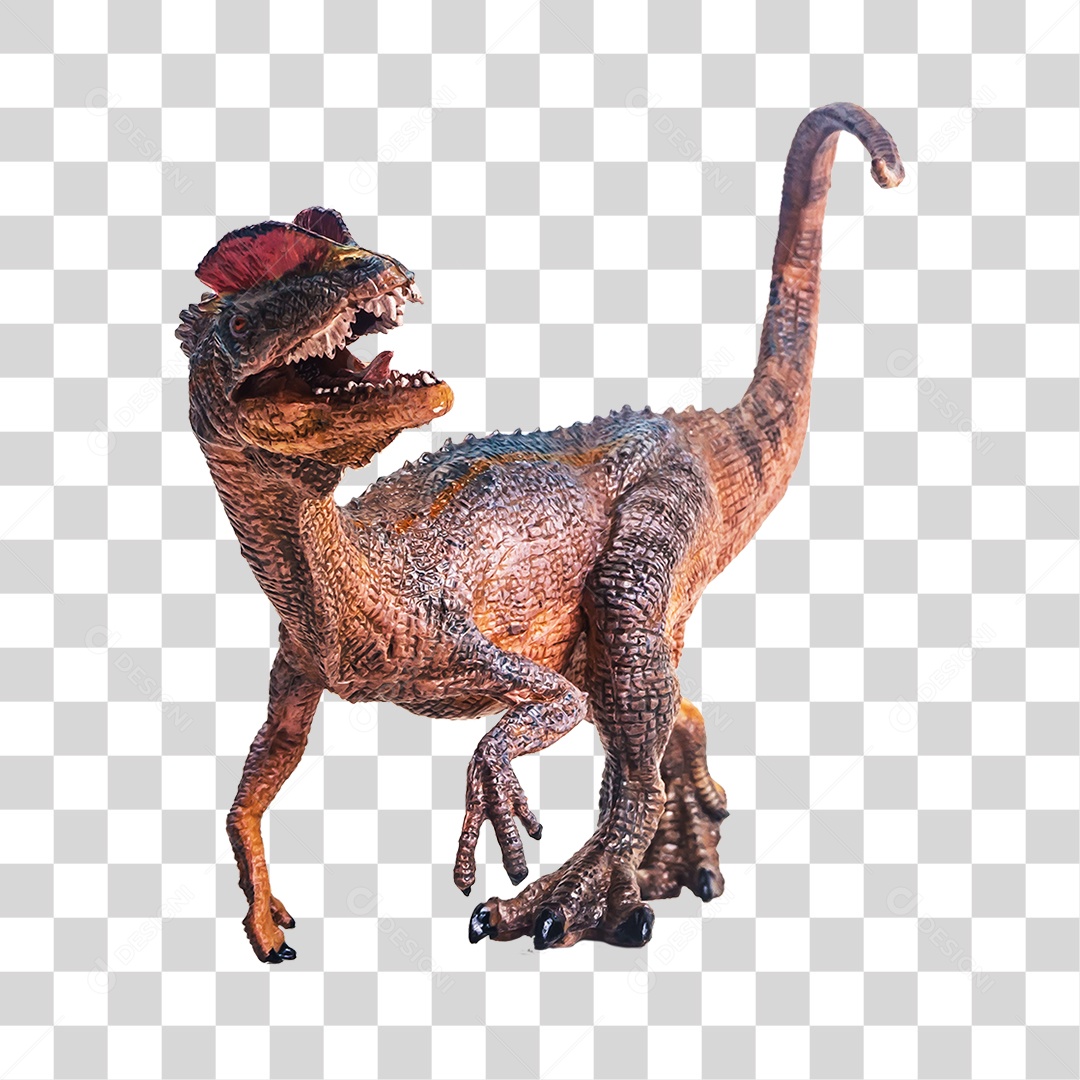Objeto 3D Dinossauro Pré-Histórico Para Composição PNG Transparente