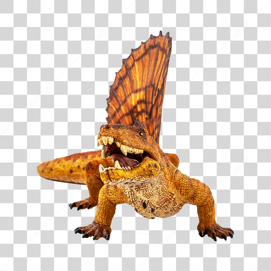 Objeto 3D Dinossauro Pré-Histórico Para Composição PNG Transparente