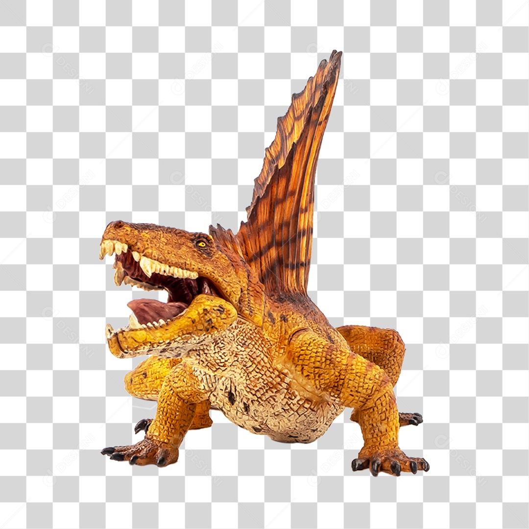 Objeto 3D Dinossauro Pré-Histórico Para Composição PNG Transparente