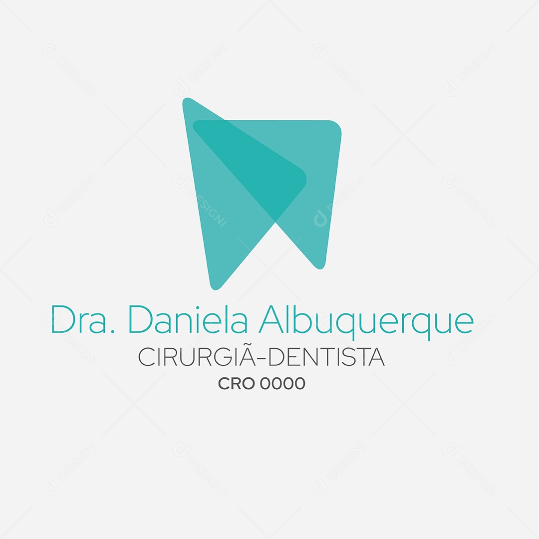 Logo Dentista Odontologia AI Editável