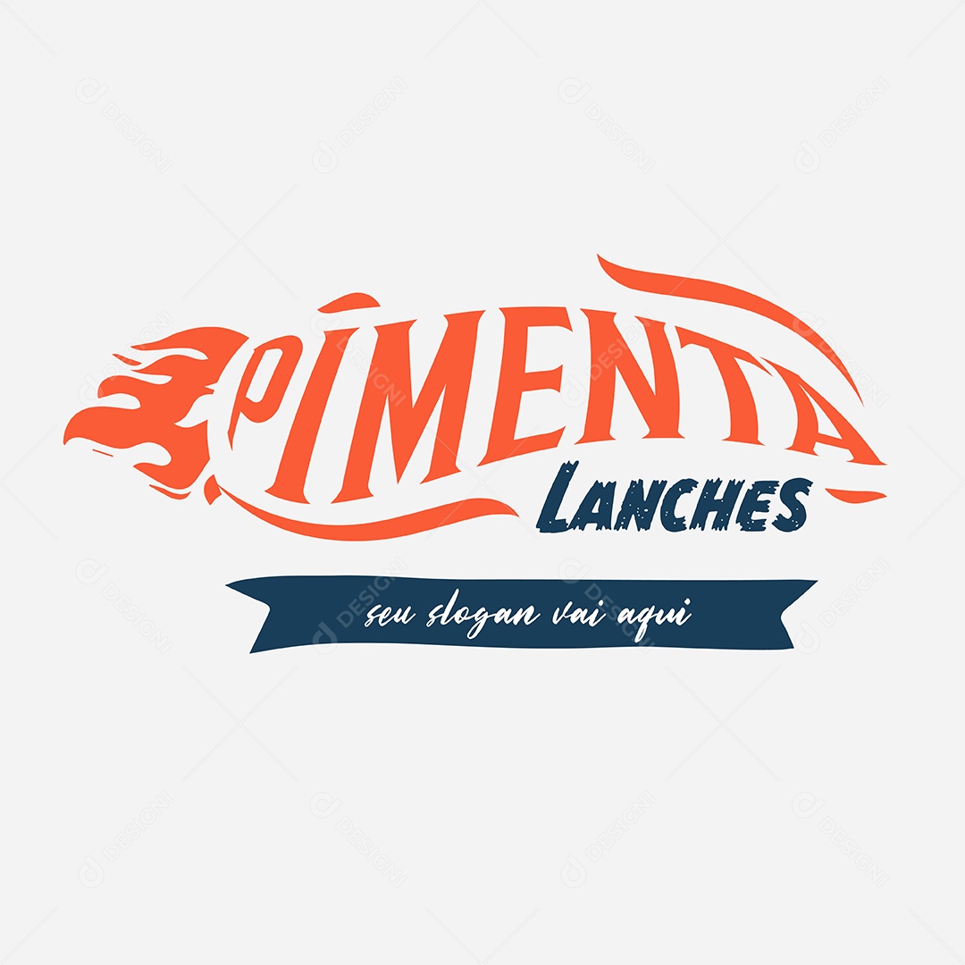 Logo Lanchonetes Pimentão Lanches AI Editável