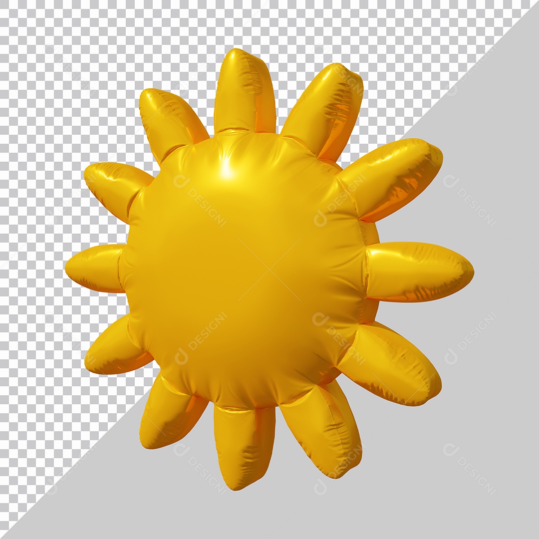 Sol de verão do Ilustração 3D PSD