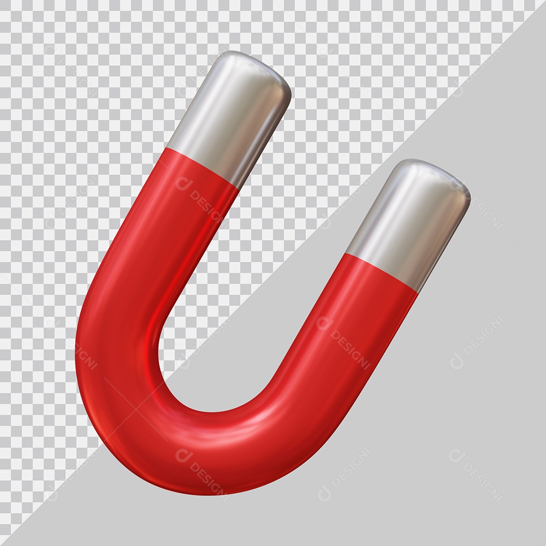 Ímã moderno Ilustração 3D PSD