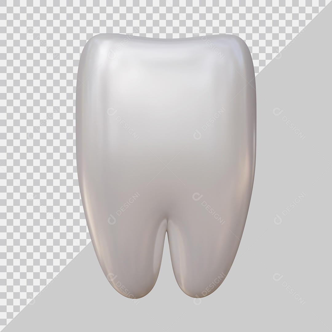 Dente branco Ilustração 3D PSD
