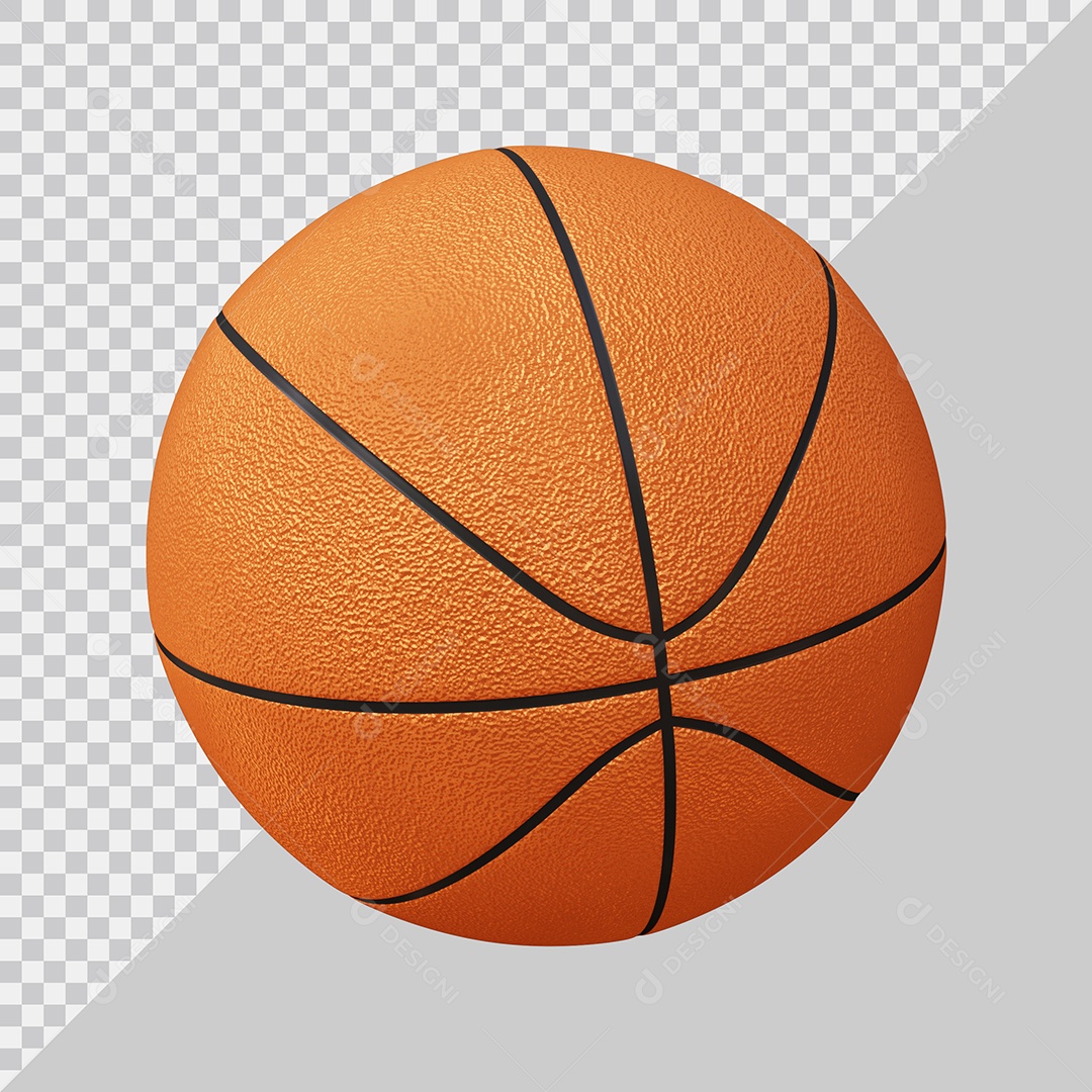 Bola de Basquete marom Ilustração 3D