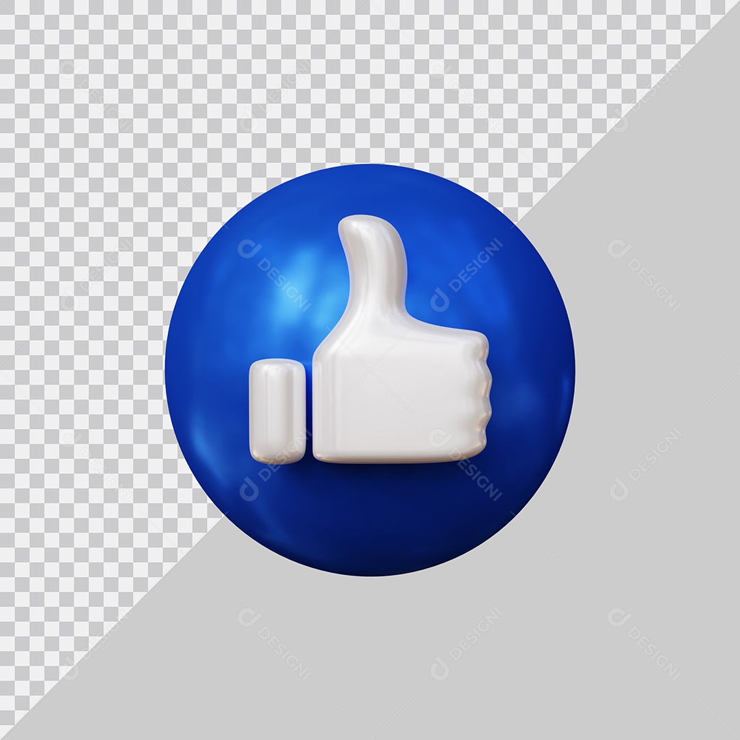 Ícone de mídia social Like Ilustração 3D