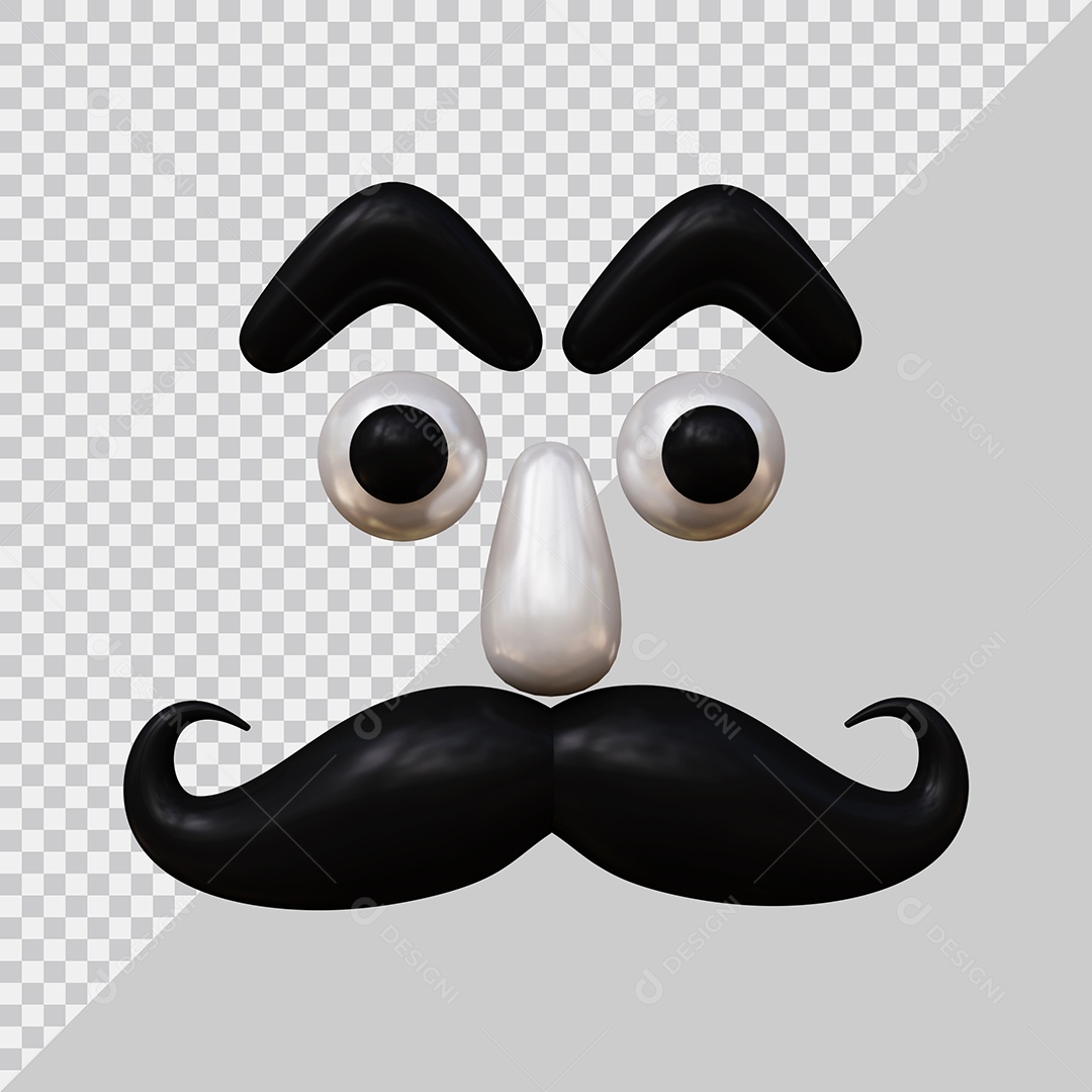 Ícone de rosto com Ilustração 3D PSD