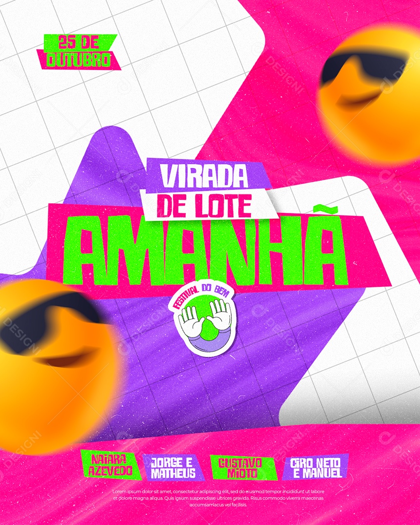 Batch Turning Tomorrow Festival of Good Flyers Social Media Editable PSD