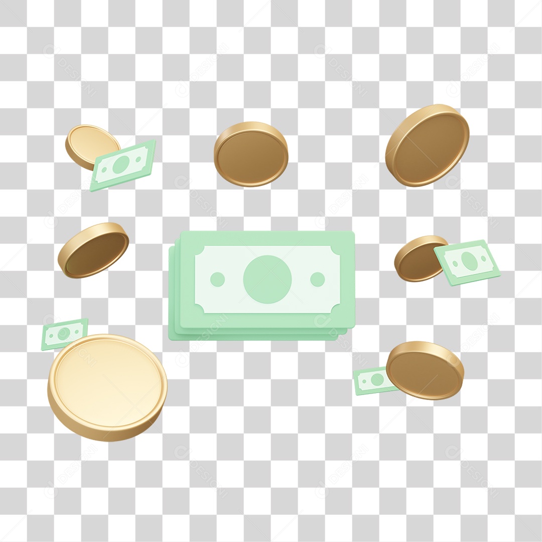 Moedas Dinheiro PNG Transparente