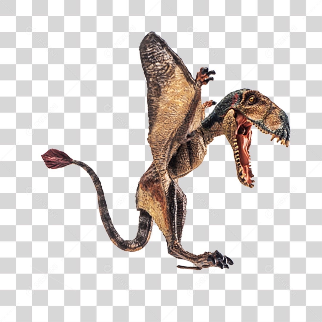 Objeto 3D Dinossauro Pré-Histórico Para Composição PNG Transparente