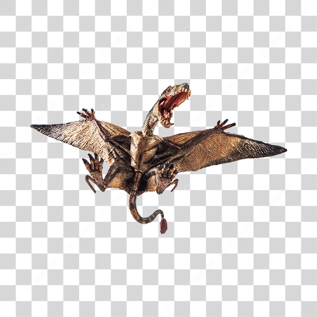 Objeto 3D Dinossauro Pré-Histórico Para Composição PNG Transparente