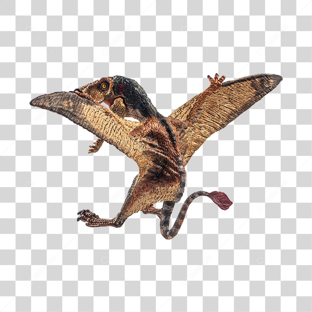 Objeto 3D Dinossauro Pré-Histórico Para Composição PNG Transparente